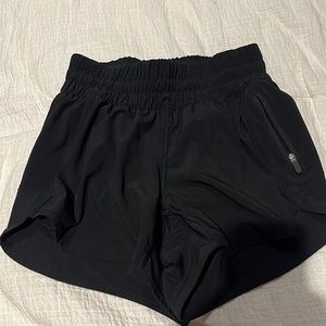 Black Lululemon Track That High-Rise 5’ Shorts Size 4